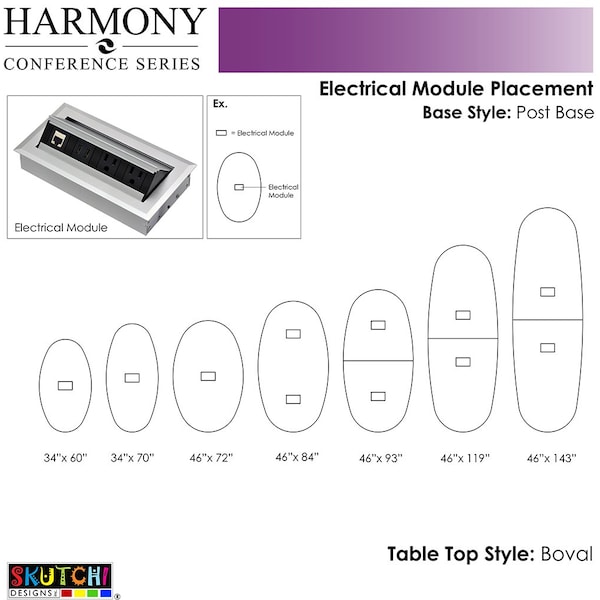 Skutchi Designs 45 in W, 120 in L, 29 in H, Engineered Wood Top, White - H-BOVL-46119PT-WC-EL