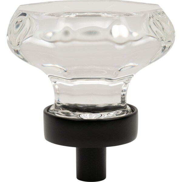 Designperfect 1-5/16 Diameter Round Cabinet Knob, Matte/Flat Black - DPA-G23KBLK