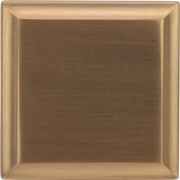 Designperfect 1-3/16 Overall Length Square Cabinet Knob, Champagne Bronze/Gold, 25PK - DPA25S54KCBZ