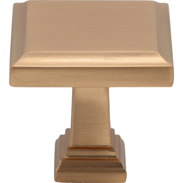 Designperfect 1-3/16 Overall Length Square Cabinet Knob, Champagne Bronze/Gold, 25PK - DPA25S54KCBZ