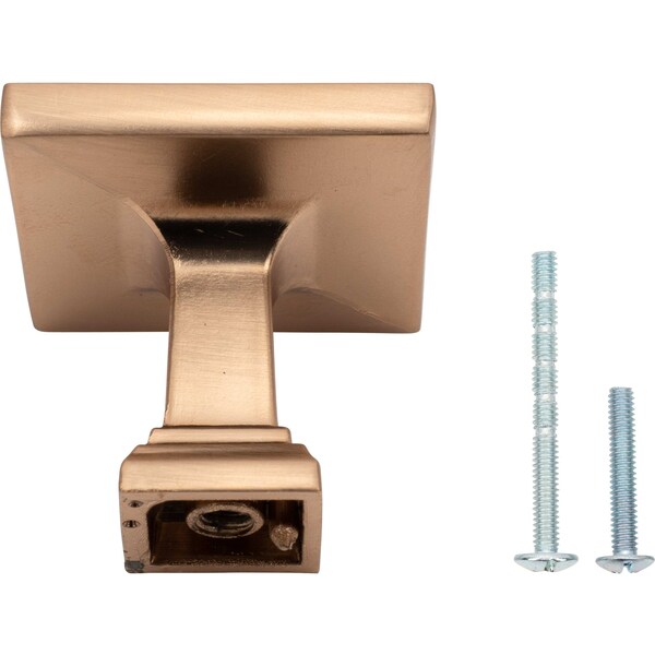 Designperfect 1-3/16 Overall Length Square Cabinet Knob, Champagne Bronze/Gold, 25PK - DPA25S54KCBZ