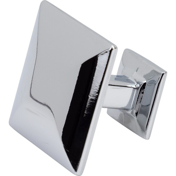 Designperfect 1-3/16 Overall Length Square Cabinet Knob, Polished Chrome, 25PK - DPA25S94KPC