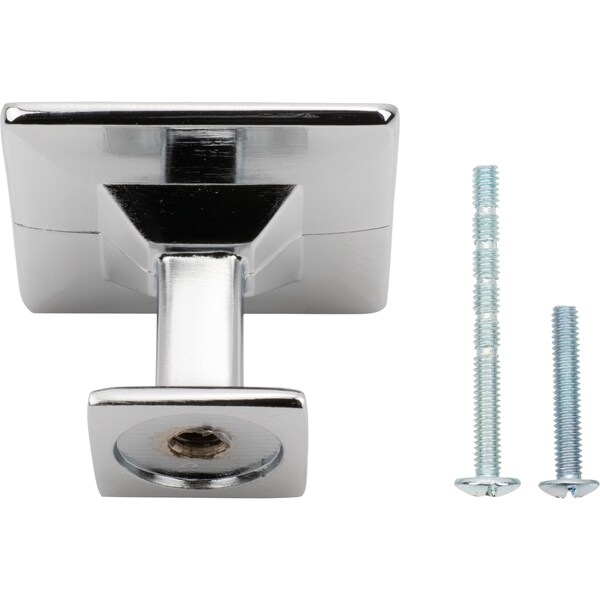 Designperfect 1-3/16 Overall Length Square Cabinet Knob, Polished Chrome, 25PK - DPA25S94KPC