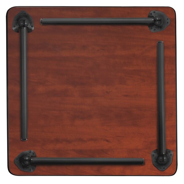 Regency Kee Folding Tables, 48 W, 48 L, 29 H, Wood, Metal Top, Maple - TBF4848PLBK