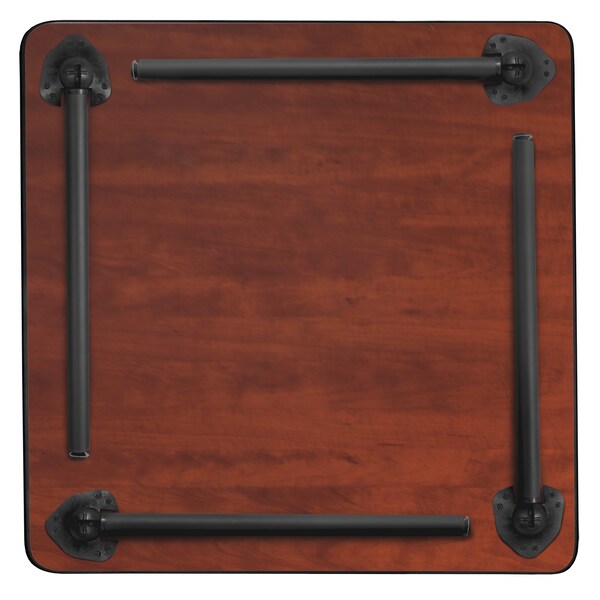 Regency Kee Folding Tables, 48 W, 48 L, 29 H, Wood, Metal Top, Maple - TBF4848PLBK