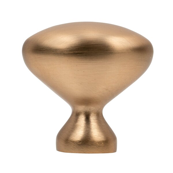 Designperfect 1-1/4 Overall Length Oval Cabinet Knob, Champagne Bronze/Gold, 10PK - DPA10B7KCBZ