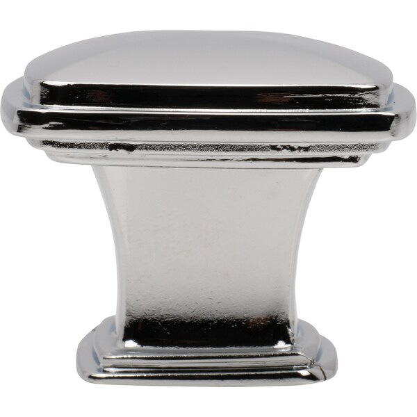 Designperfect 1-3/16 Overall Length Square Cabinet Knob, Polished Chrome - DPA-S77KPC