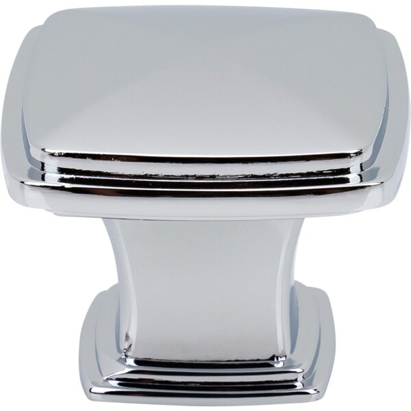 Designperfect 1-3/16 Overall Length Square Cabinet Knob, Polished Chrome - DPA-S77KPC