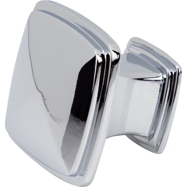 Designperfect 1-3/16 Overall Length Square Cabinet Knob, Polished Chrome - DPA-S77KPC