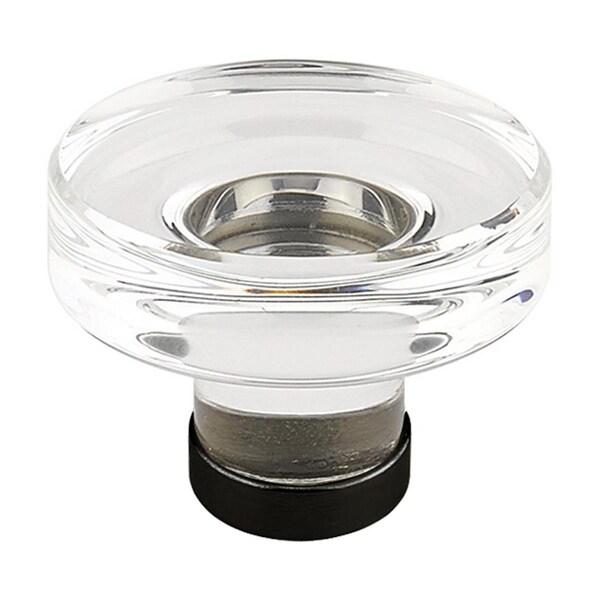Patioplus 1.25 in. Grayson Crystal Cabinet Knob, Flat Black - PA2177988