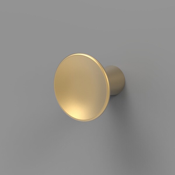 Hickory Hardware Maven Collection Hook Knob 2-5/16 Inch Diameter Brushed Golden Brass Finish - H078782BGB