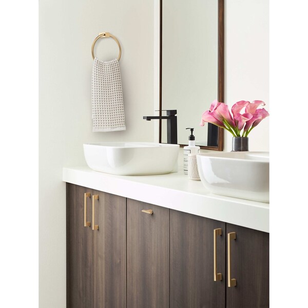 Amerock Riva 2-1/2 inch 64mm Length Champagne Bronze Cabinet Knob - BP55361CZ