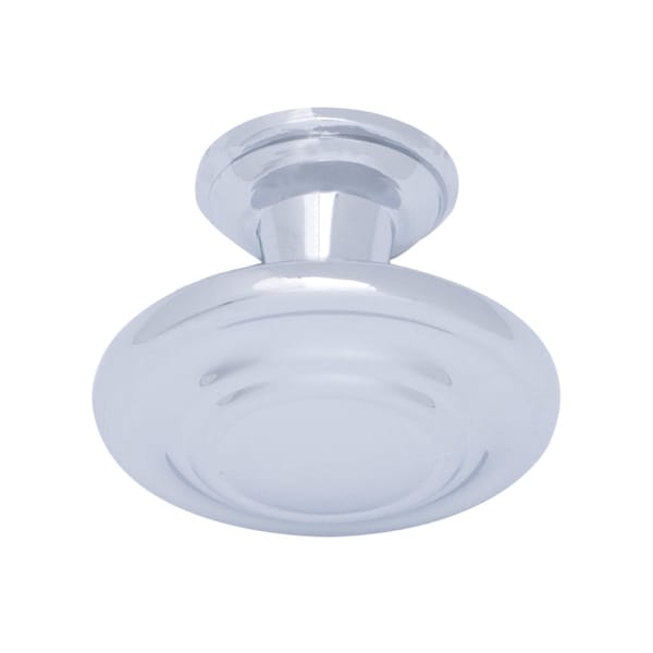 South Main Hardware Traditional Top Ring Cabinet Knob, 1.25" Diameter, Polished Chrome, 25PK - SH3155-PC-25