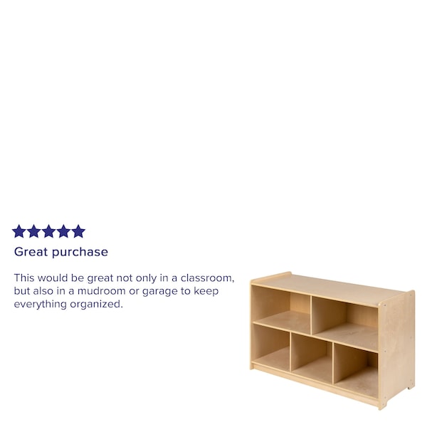 Flash Furniture Wooden 5 Section School Classroom Storage Cabinet - MK-STRG004-GG