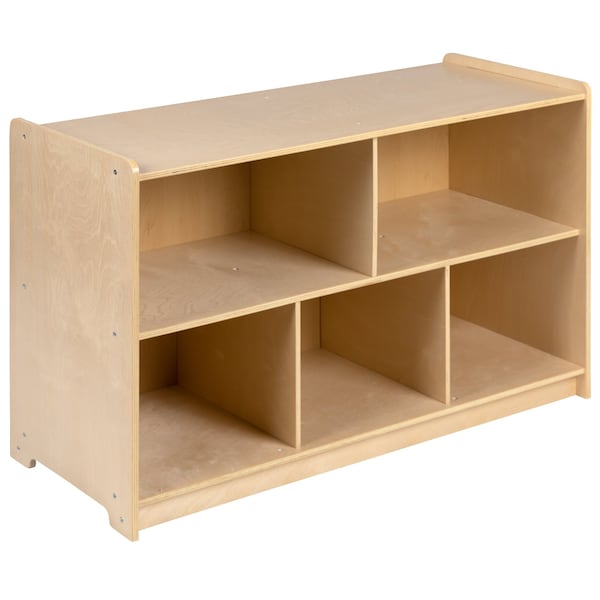 Flash Furniture Wooden 5 Section School Classroom Storage Cabinet - MK-STRG004-GG