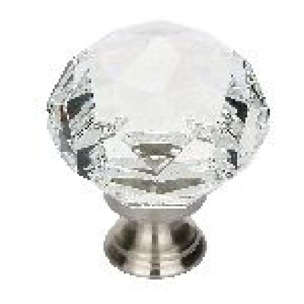 Patioplus 1.75 in. Diamond Wardrobe Knob, Satin Nickel - PA1635141