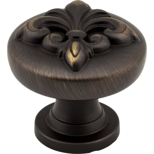 Jeffrey Alexander 1-3/8" Diameter Antique Brushed Satin Brass Lafayette Cabinet Knob - 218ABSB