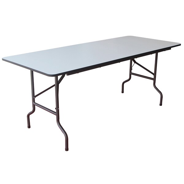 Interion By Global Industrial Interion Folding Wood Table, 60inW x 30inL, Gray - 695829GY