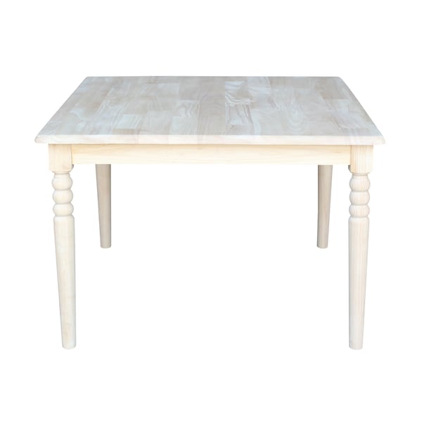 International Concepts Square Square Juvenile Table, 32 in W, 32 in L, 22.25 in H, Wood, Unfinished - JT-3232