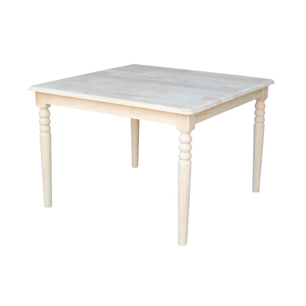 International Concepts Square Square Juvenile Table, 32 in W, 32 in L, 22.25 in H, Wood, Unfinished - JT-3232