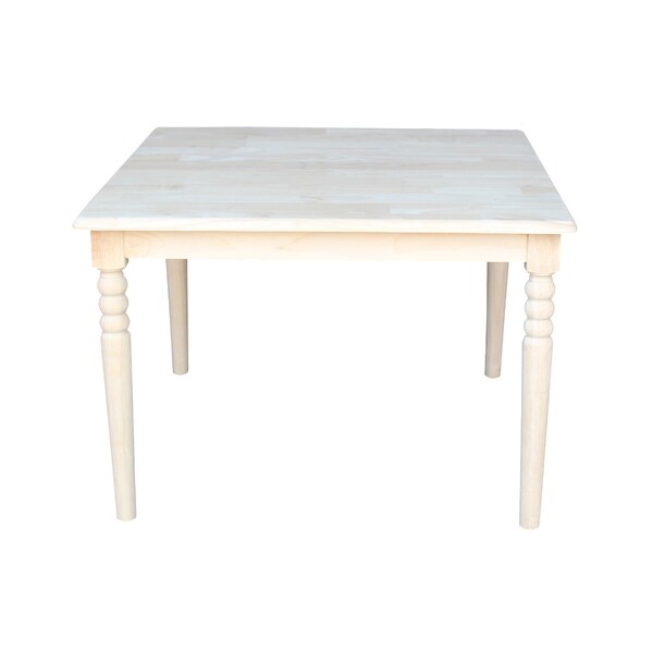 International Concepts Square Square Juvenile Table, 32 in W, 32 in L, 22.25 in H, Wood, Unfinished - JT-3232