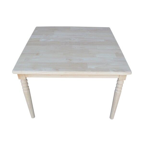 International Concepts Square Square Juvenile Table, 32 in W, 32 in L, 22.25 in H, Wood, Unfinished - JT-3232