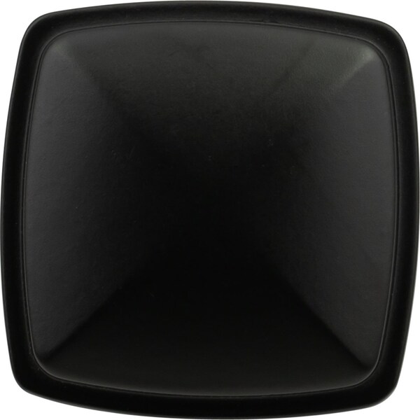 Designperfect 1-3/16 Overall Length Square Cabinet Knob, Matte/Flat Black - DPA-S77KBLK