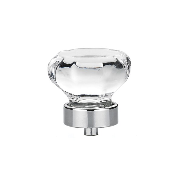 Richelieu 1 5/16 in (33 mm) Clear, Chrome Eclectic Cabinet Knob - 1007414011
