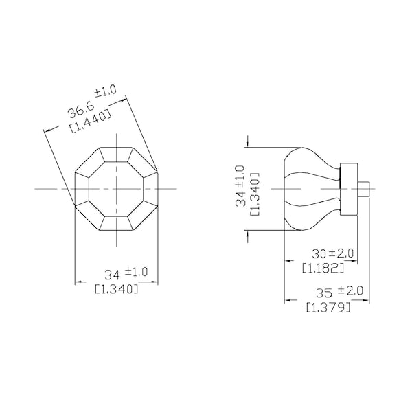 Richelieu 1 5/16 in (33 mm) Clear, Chrome Eclectic Cabinet Knob - 1007414011