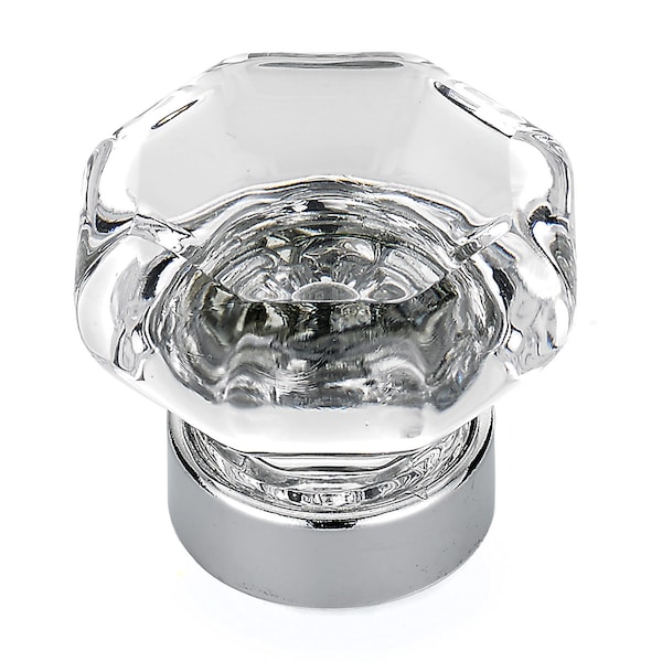 Richelieu 1 5/16 in (33 mm) Clear, Chrome Eclectic Cabinet Knob - 1007414011