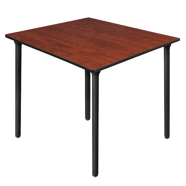 Regency Kee Folding Tables, 48 W, 48 L, 29 H, Wood, Metal Top, Cherry - TBF4848CHBK
