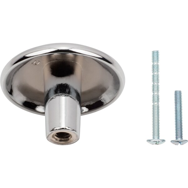 Designperfect 1-1/4 Diameter Round Cabinet Knob, Polished Chrome, 25PK - DPA25R92KPC