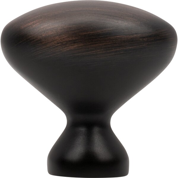 Designperfect 1-1/4 Overall Length Oval Cabinet Knob, Brushed Oil Rubbed Bronze - DPA-B7KORB