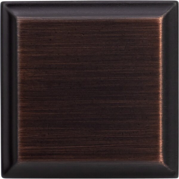 Designperfect 1-3/16 Overall Length Square Cabinet Knob, Brushed Oil Rubbed Bronze, 10PK - DPA10S54KORB