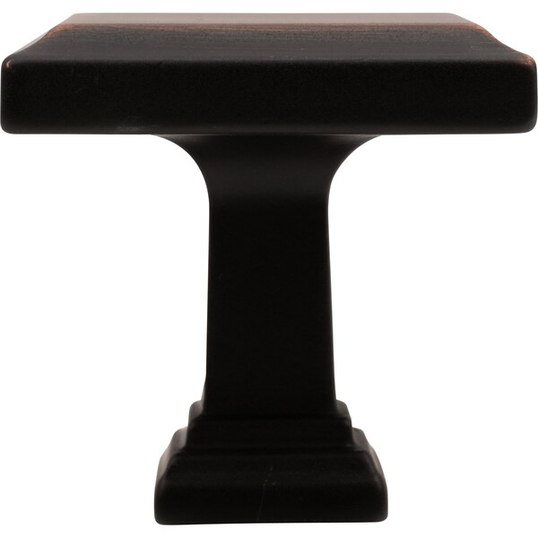 Designperfect 1-3/16 Overall Length Square Cabinet Knob, Brushed Oil Rubbed Bronze, 10PK - DPA10S54KORB