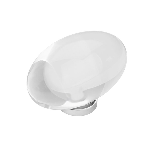 Amerock Glacio 1-3/4 in 44 mm Length Clear/Polished Chrome Cabinet Knob - BP36651C26