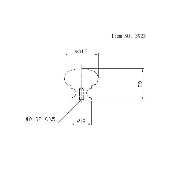 Richelieu 1 1/4 in (32 mm) Brushed Oil-Rubbed Bronze Traditional Brass Cabinet Knob - BP3923BORB