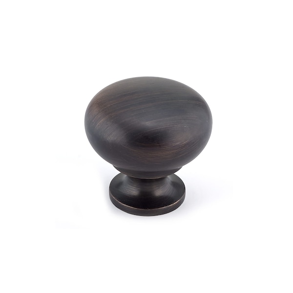 Richelieu 1 1/4 in (32 mm) Brushed Oil-Rubbed Bronze Traditional Brass Cabinet Knob - BP3923BORB