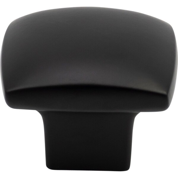Designperfect 1-3/16 Overall Length Square Cabinet Knob, Matte/Flat Black, 25PK - DPA25S83KBLK