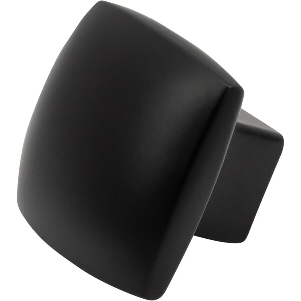 Designperfect 1-3/16 Overall Length Square Cabinet Knob, Matte/Flat Black, 25PK - DPA25S83KBLK