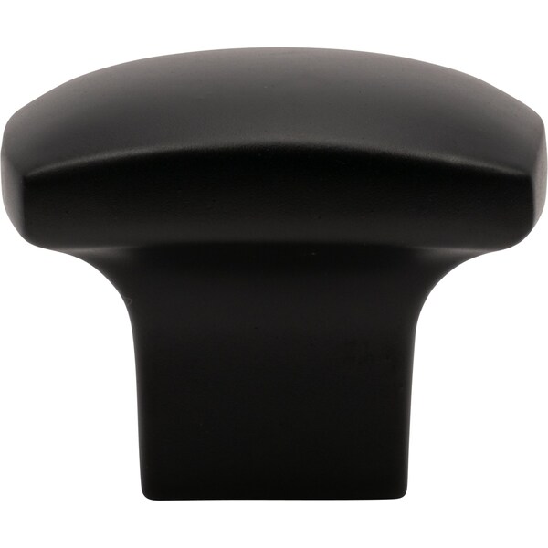 Designperfect 1-3/16 Overall Length Square Cabinet Knob, Matte/Flat Black, 25PK - DPA25S83KBLK
