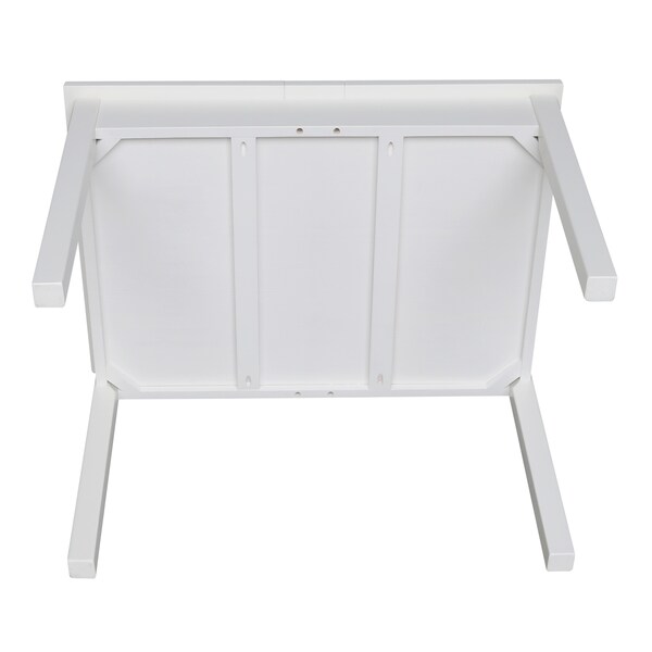 International Concepts Rectangle Table with Lift Up Top For Storage, 24 in W, 33.1 in L, 22.2 in H, Wood, White - JT08-2532L