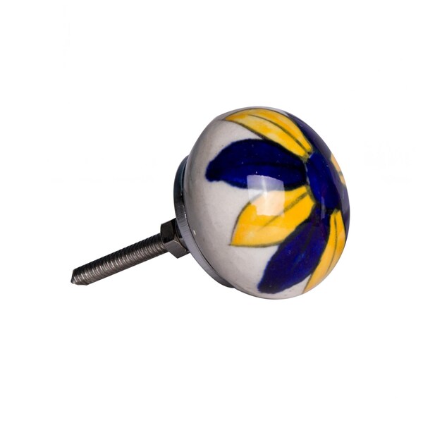 Homeroots Multi Color Ceramic & Metal Knob; 1.5 x 1.5 x 1.5 in. - Pack of 8 - 358120