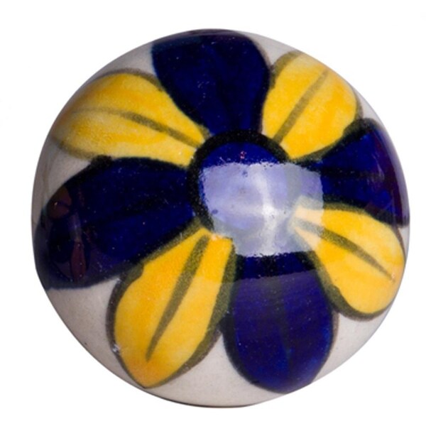 Homeroots Multi Color Ceramic & Metal Knob; 1.5 x 1.5 x 1.5 in. - Pack of 8 - 358120