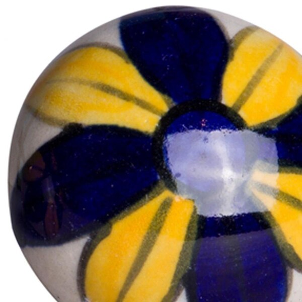 Homeroots Multi Color Ceramic & Metal Knob; 1.5 x 1.5 x 1.5 in. - Pack of 8 - 358120