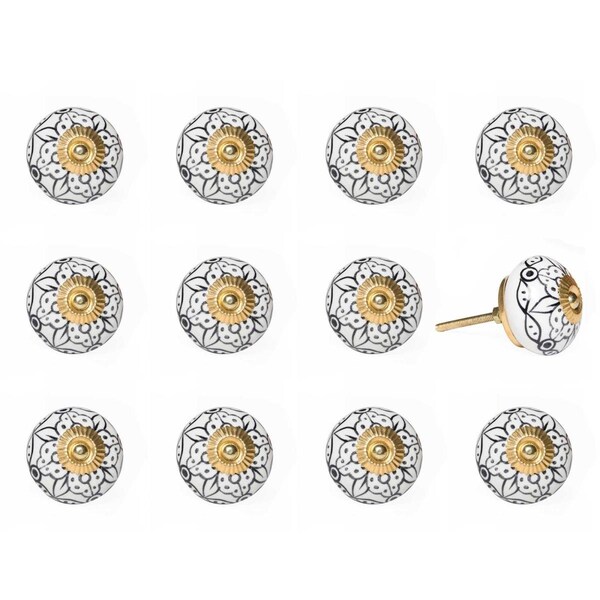 Homeroots K000010 Knob It - Yellow Green & Silver - Pack of 12, 12PK - 321663