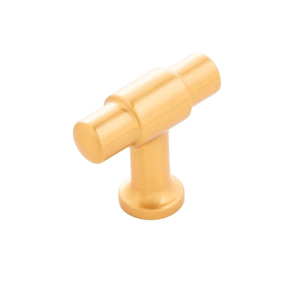Gan Eden 1.62 x 0.62 in. T-Knob, Brushed Gold Brass - GA1552507