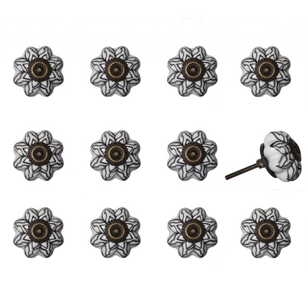 Pipers Pit Red Ceramic & Metal Knob, 1.5 x 1.5 x 1.5 in., 12PK - PI3100230