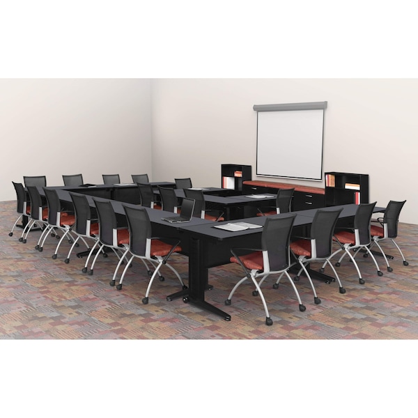 Fusion Rectangle Tables > Training Tables > Fusion Training Tables, 60 W, 24 L, 29 H, Wood|Metal Top, Grey - MFTT6024GY