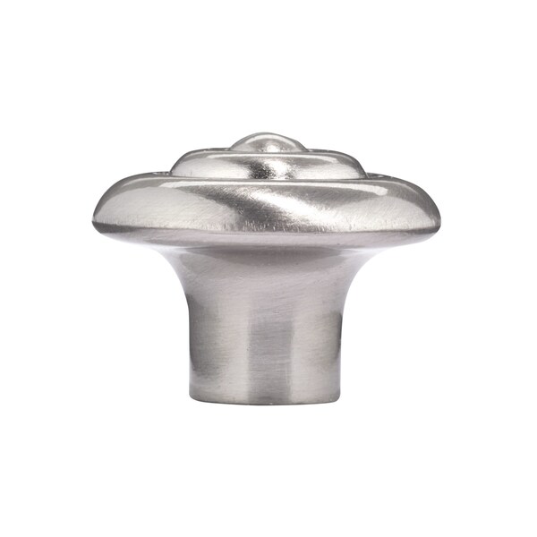 Richelieu 1 1/4 in (32 mm) Brushed Nickel Traditional Metal Cabinet Knob - BP2391132195